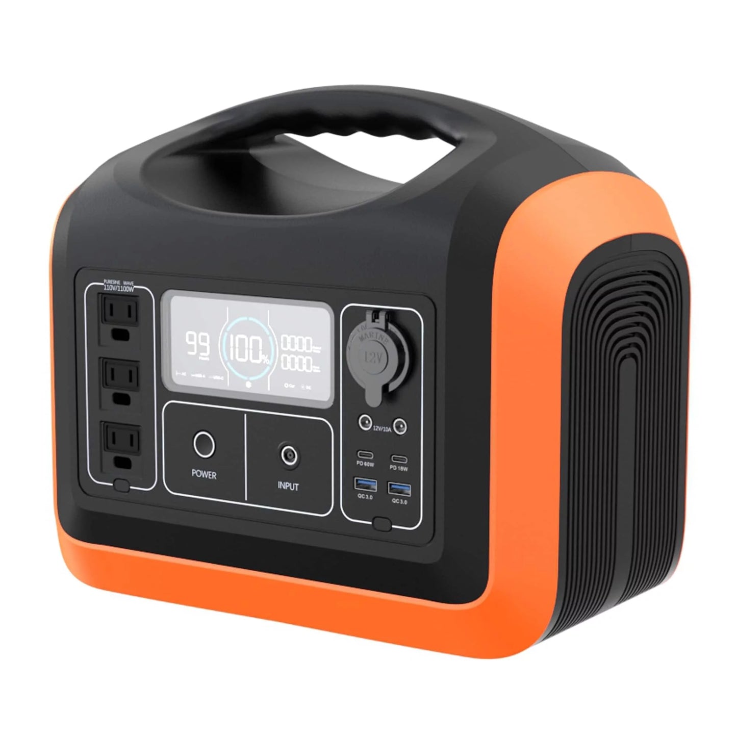 3600W Peak Output/1200-Watt Continuous Portable Power Station, 992Wh Outdoor Power Generator with 310,000mAh LiFePO4 Battery