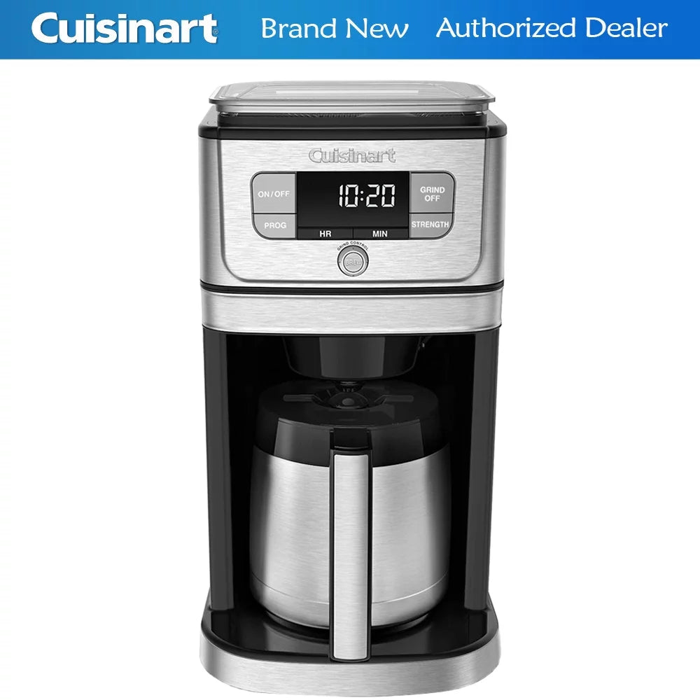 Cuisinart Grind &#038; Brew 10 Cup Burr Coffeemaker, Silver, DGB-850