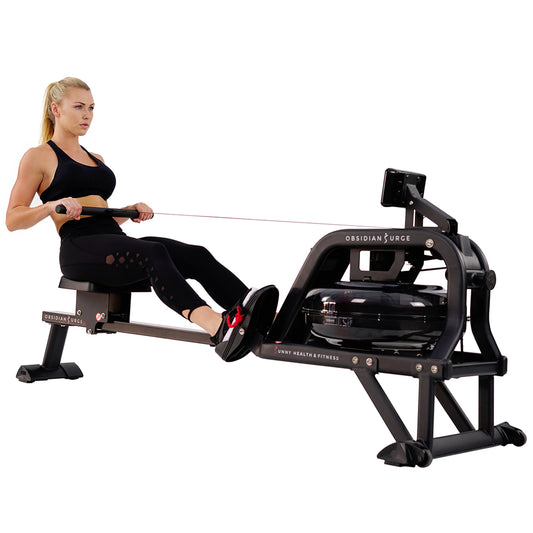 Sunny Health &#038; Fitness Water Rowing Machine Rower for Home Exercise Workouts, Full Body Cross Fit Training, LCD Monitor SF-RW5713