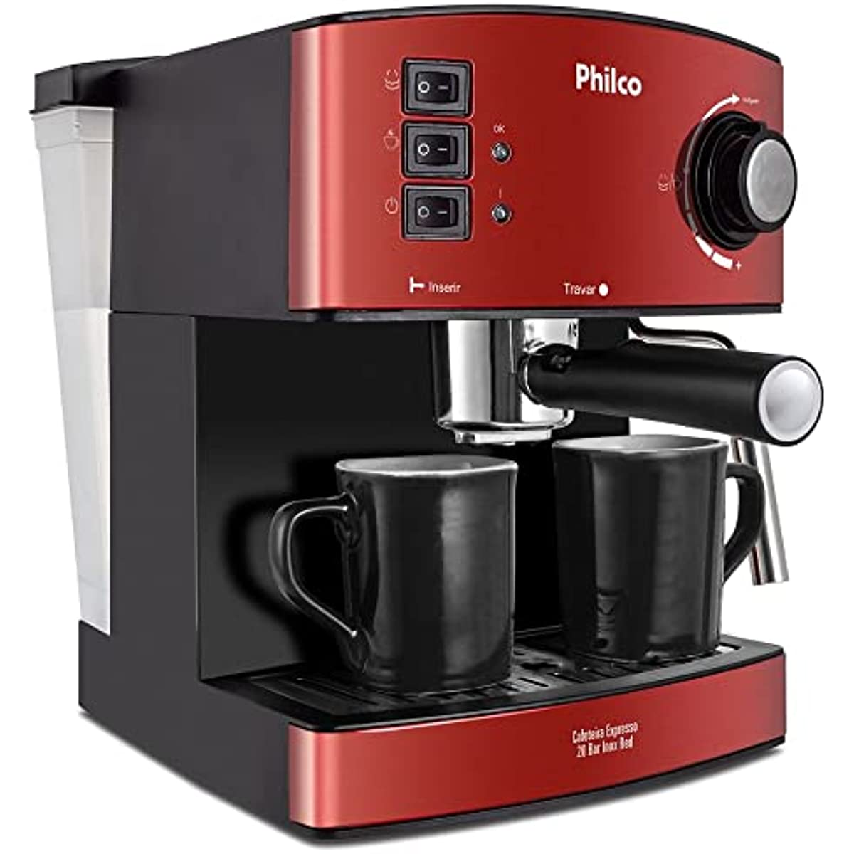 Cafeteira, Expresso 20 bar, 2 xícaras, Vermelho, 220V, Philco