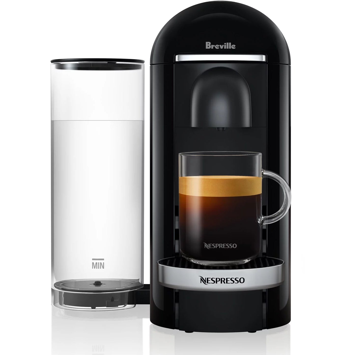 Breville New Nespresso Vertuo Plus Deluxe Coffee &#038; Espresso Single-Serve Machine in Piano Black