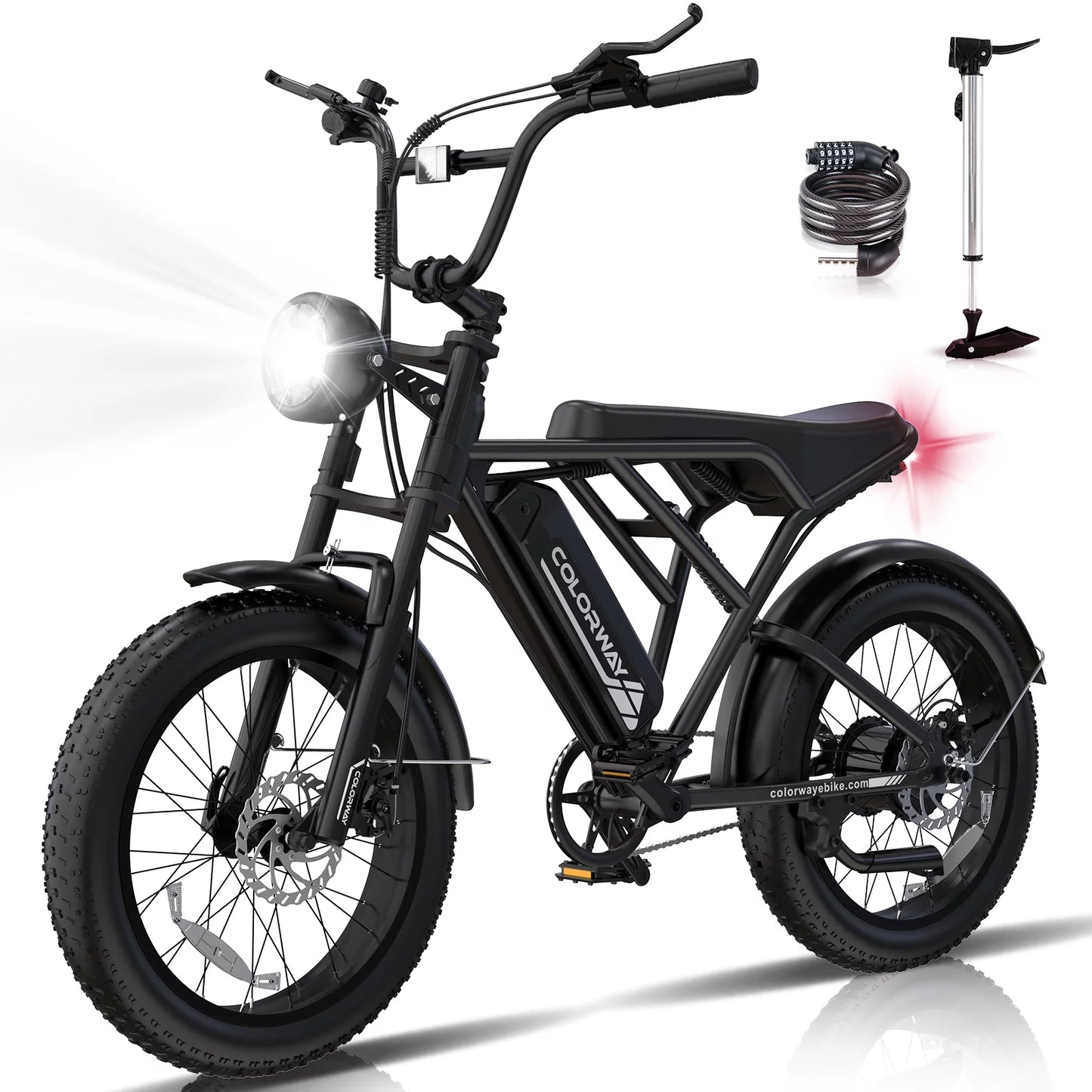 COLORWAY 750W Electric Bike for Adults,20X4.0 Fat Tire Off-Road E bike,48V/15Ah Battery Snow Beach Mountain Bike for Outdoor Cycling e bike