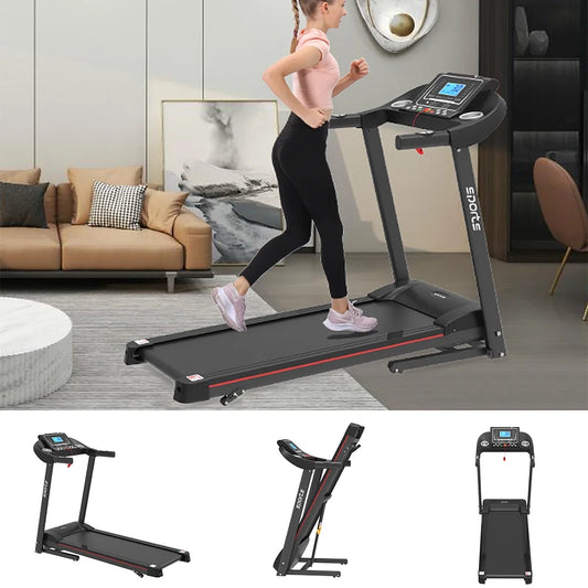 CUH Portable Treadmill Folding Easy Assembly Treadmills With Incline MP3 Music Running Machine Electric Exercise Jogger