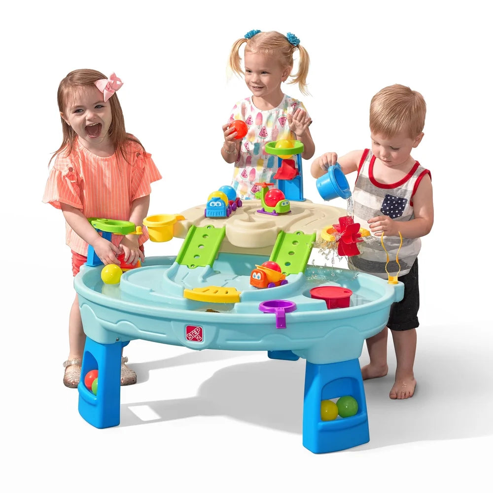 Step2 Ball Buddies Adventure Center Blue Plastic Water Table for Toddlers