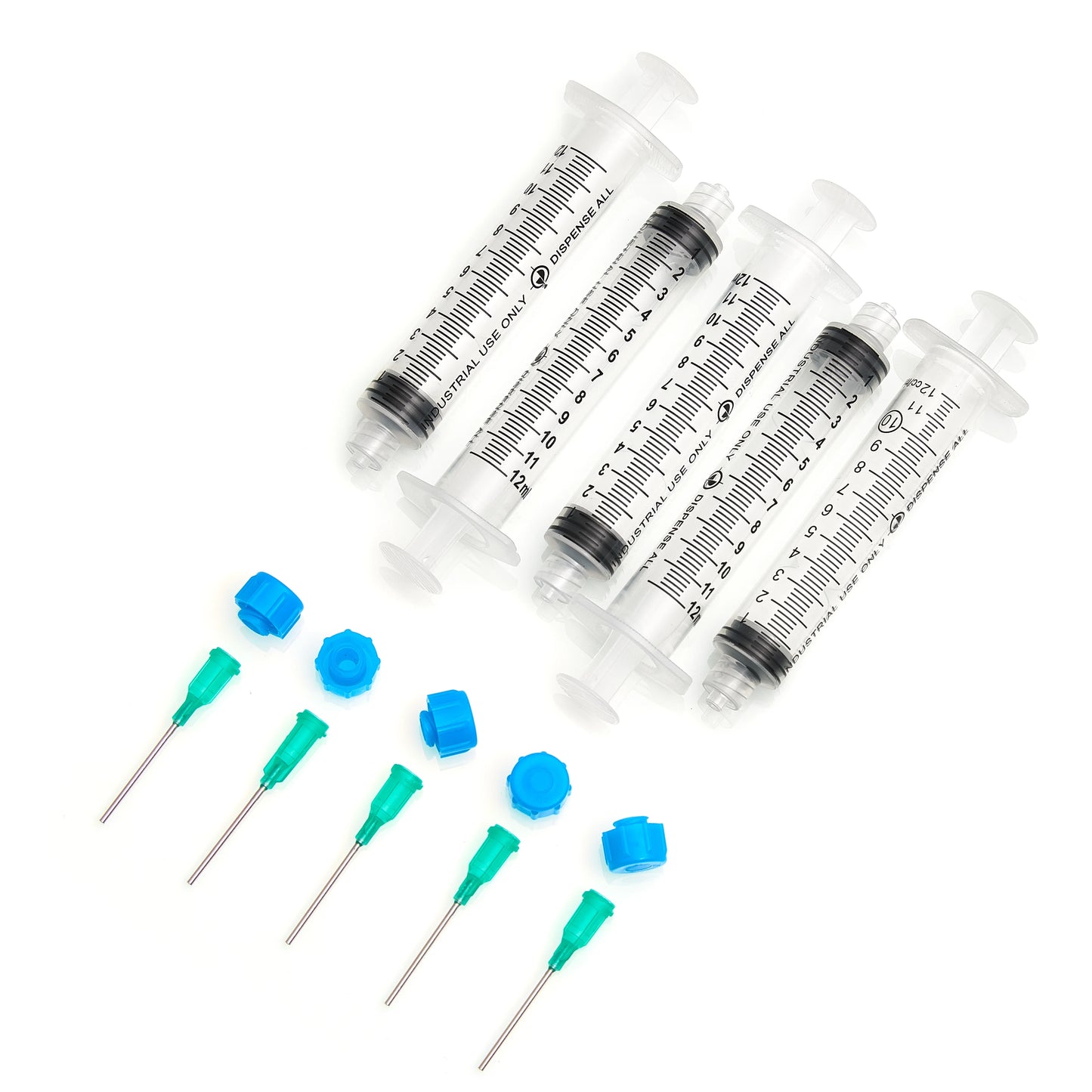 Dispense All &#8211; The 5 Pack &#8211; 10ml Industrial Syringe with Blunt Tip Needle and Storage Cap