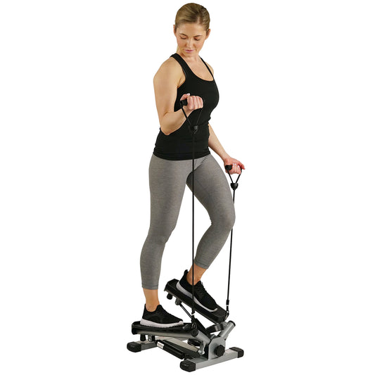 Sunny Health &#038; Fitness Advanced Exercise Mini Stair Stepper, Twister, Climber Machine with Resistance Bands, SF-S0979