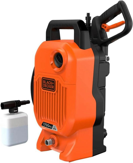 BLACK+DECKER Electric Pressure Washer, Cold Water, 1700 PSI, 1.2 GPM BEPW1700