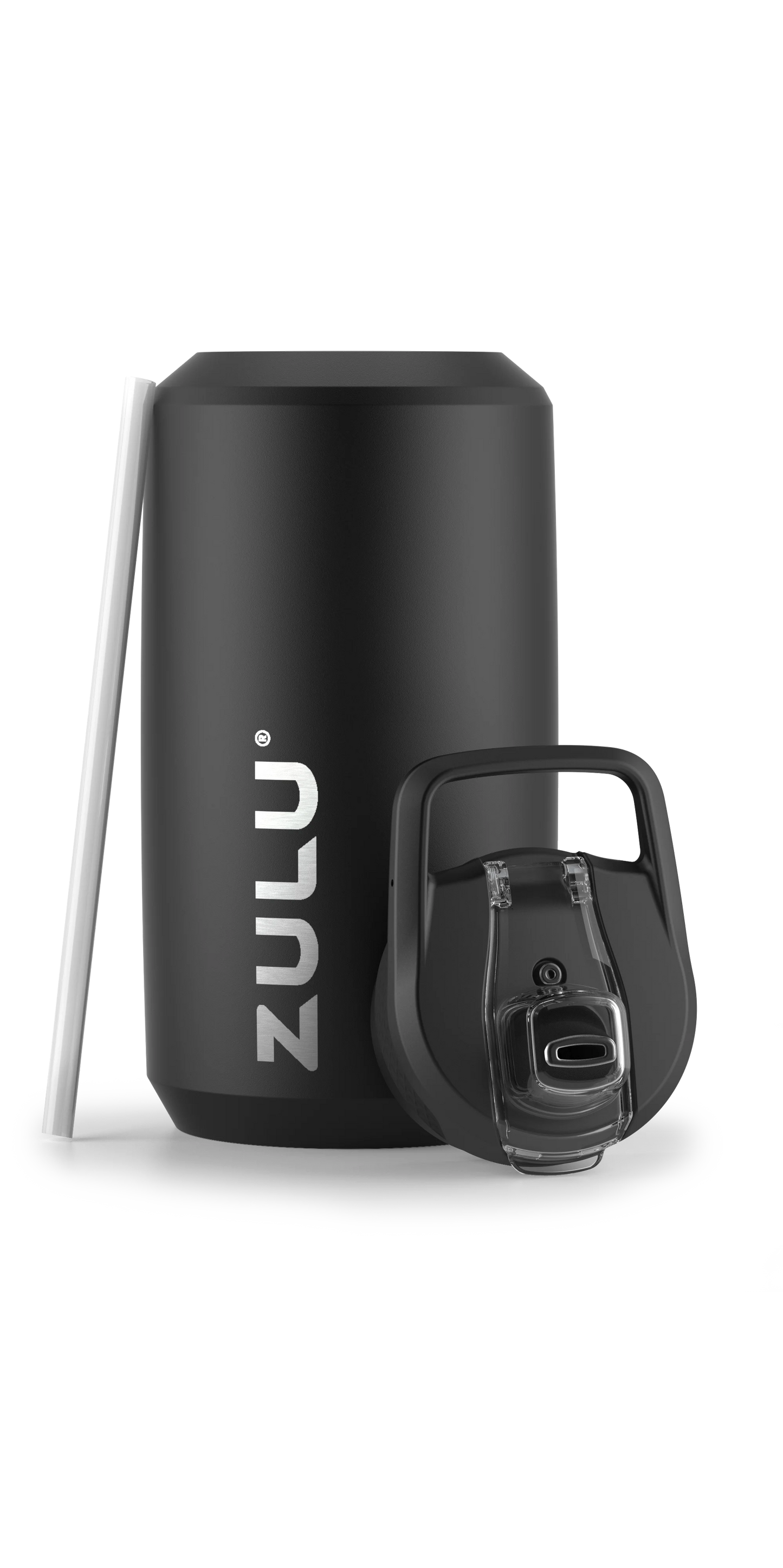 Zulu Black 64 fl oz. Half Gallon Stainless Steel Goals Jug Water Bottle