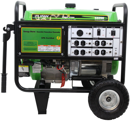 6600-Watt 13hp Gas Powered Portable Generator with Electric and Recoil Start