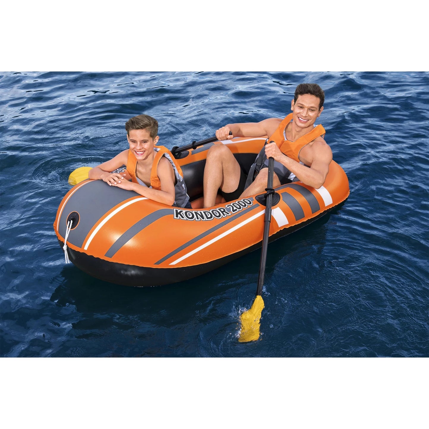 Bestway 77&#215;45 Inches HydroForce Inflatable Raft Set with Oars and Pump (3 Pack)