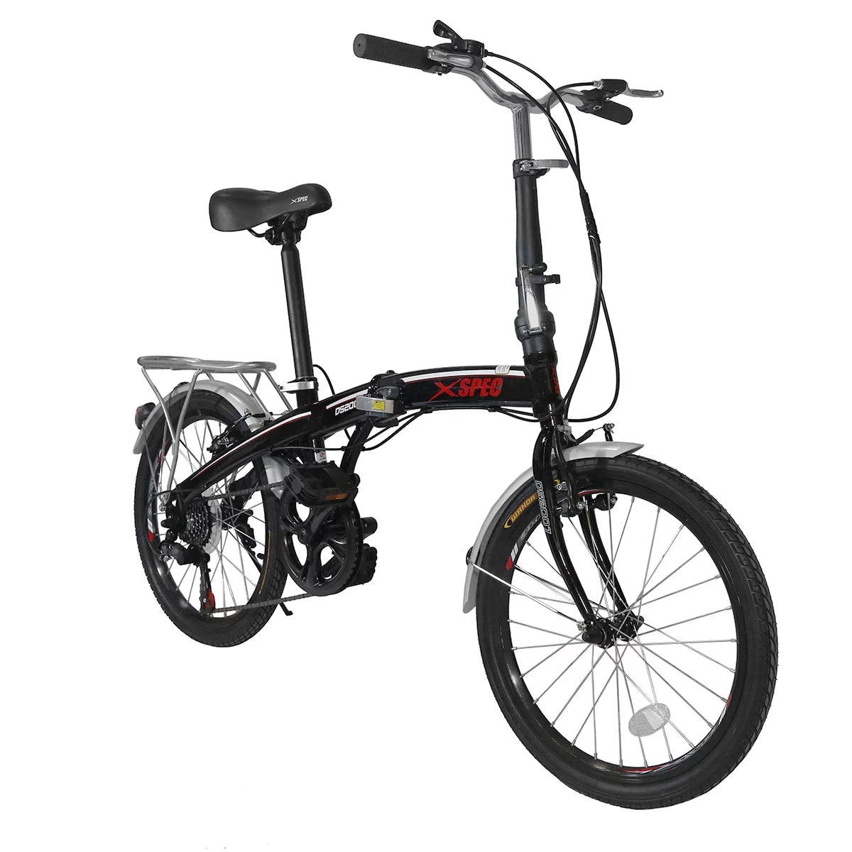 Xspec 20&#8243; 7 Speed City Folding Compact Bike Bicycle Urban Commuter Shimano, White