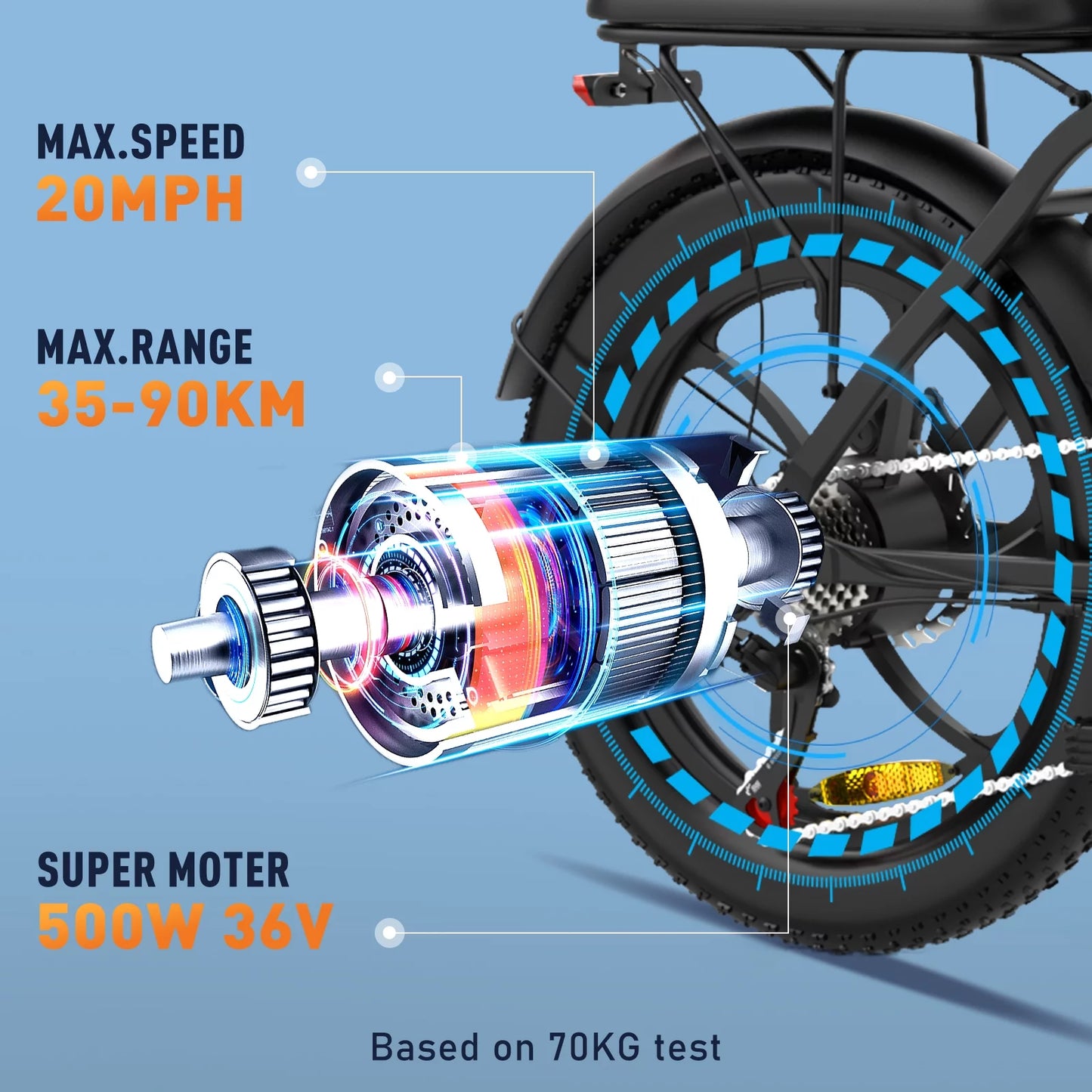 COLORWAY 500W Electric bicycles, 20&#215;3.0in Fat Tire Eleictric Bike, 11.2Ah/36V E-Bike, 7-SHIMANO 19.9MPH Bicycle for Teenager and Adults-BK6M