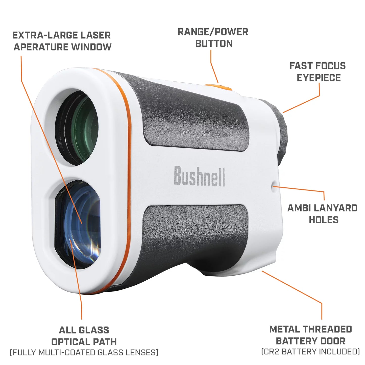 Bushnell Edge Disk Golf Laser Rangefinder, Accurate Range Finding for Disc Golf with Slope, Waterproof Design and Pinseeker Technology