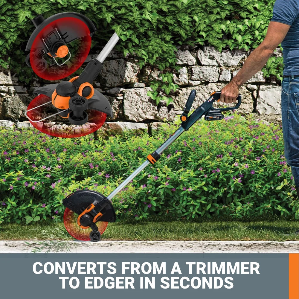 Worx WG916 Power Share 20V Trimmer and Blower Combo Kit (Battery &#038; Charger Included)