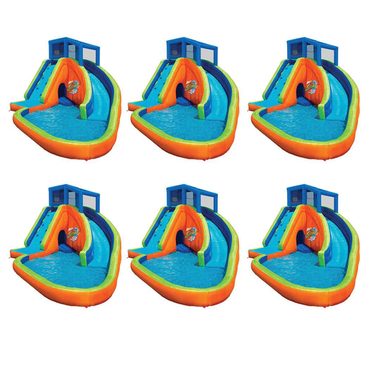 Banzai Sidewinder Falls Inflatable Kiddie Pool with Slides &#038; Cannons (6 Pack)