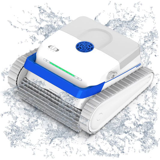 AIRROBO PC100 Cordless Robotic Pool Cleaner with Wall Climbing and Powerful Active Scrubbing for Inground &#038; Above Ground Flat Pools up to 3100 Sqft