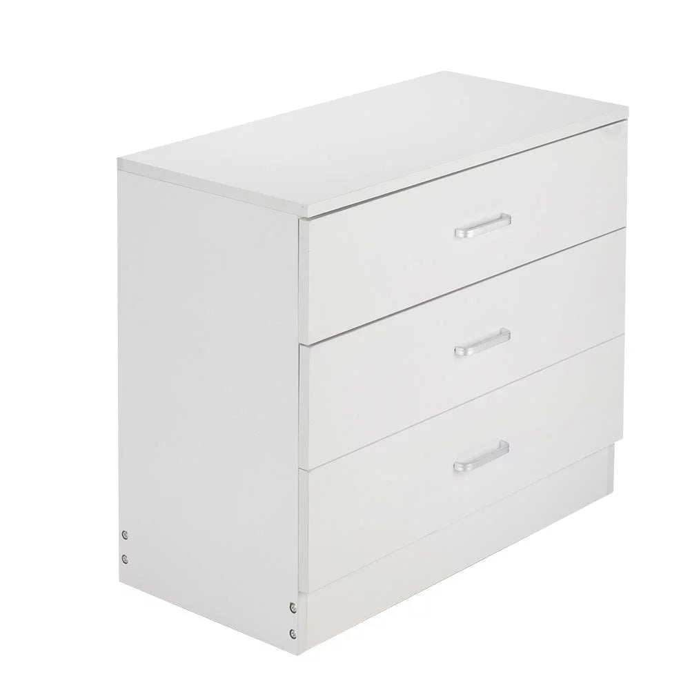 UBesGoo Modern White 3 Drawer Dresser Bedroom White Finish