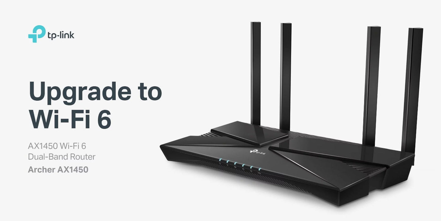 TP-Link Archer AX1450 WiFi 6 Dual-Band Wireless Router | up to 1.45 Gbps Speeds