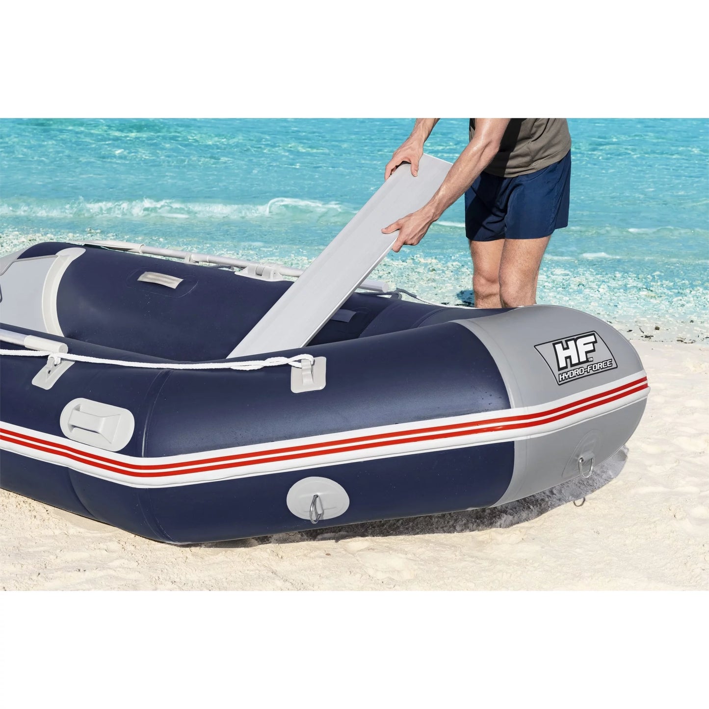 Bestway Hydro-Force Mirovia Pro Inflatable 5 Person Water Raft Boat Set