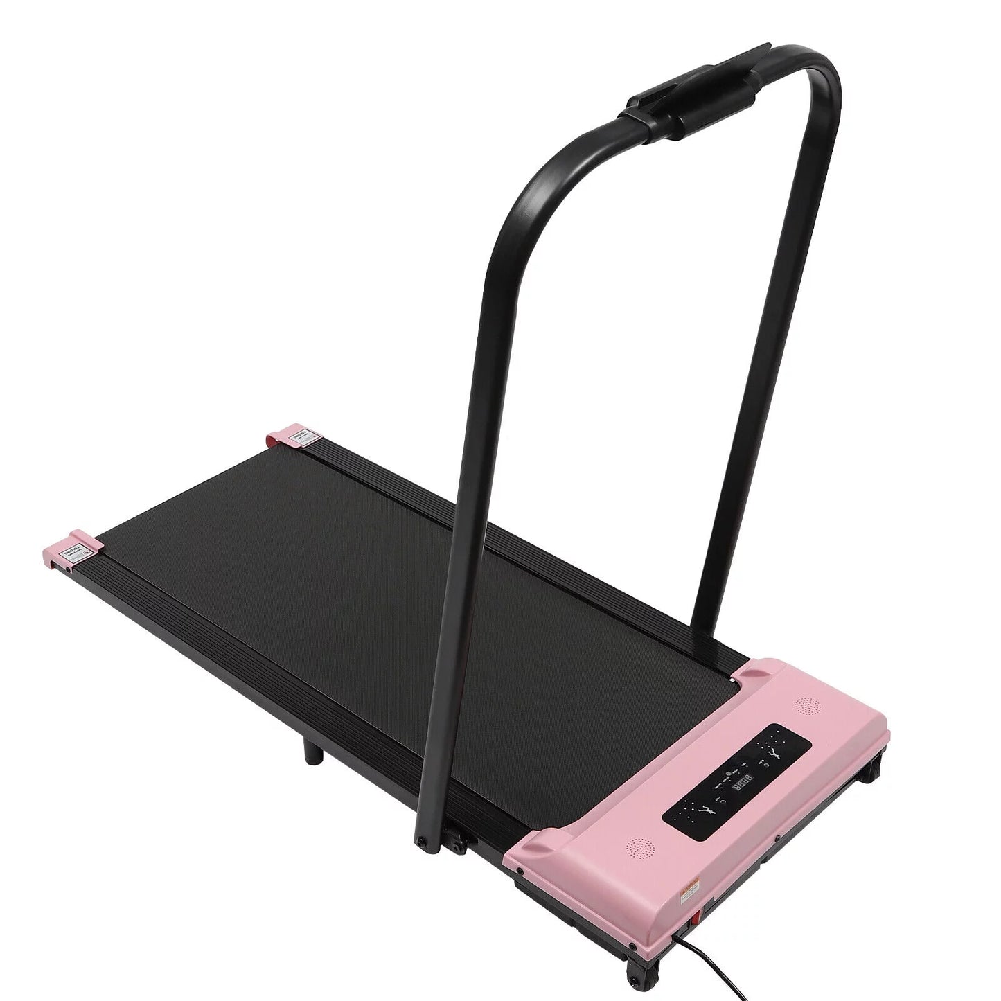 2in1 Folding Treadmill Electric Walking Jogging Machine Under Desk Home Fitness Pink/Gray