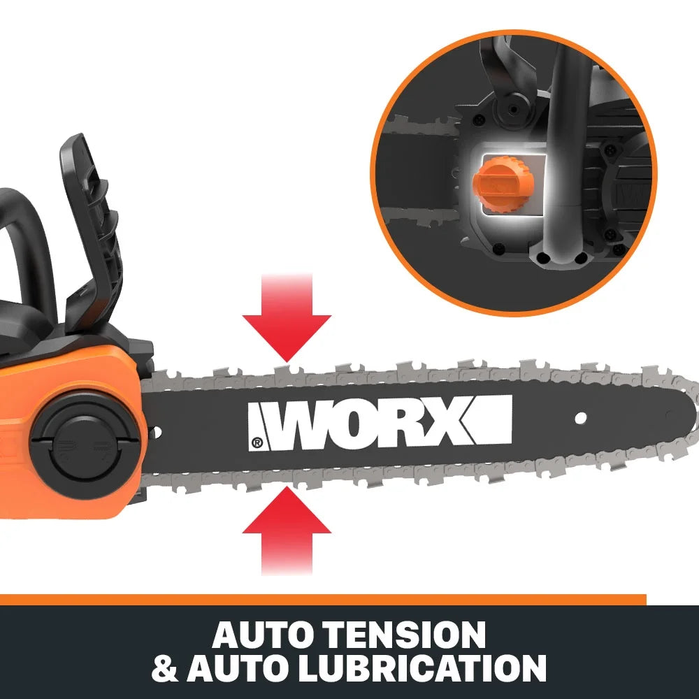 Worx WG384 40V Power Share 14&#8243; Cordless Chainsaw with Auto-Tension