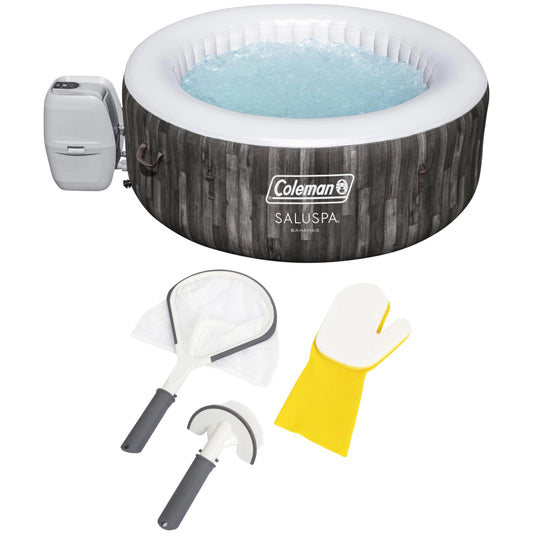 Coleman 71&#8243; x 26&#8243; Bahamas AirJet Spa Outdoor 177 gal. Inflatable Hot Tub, Max Temperature of 104F