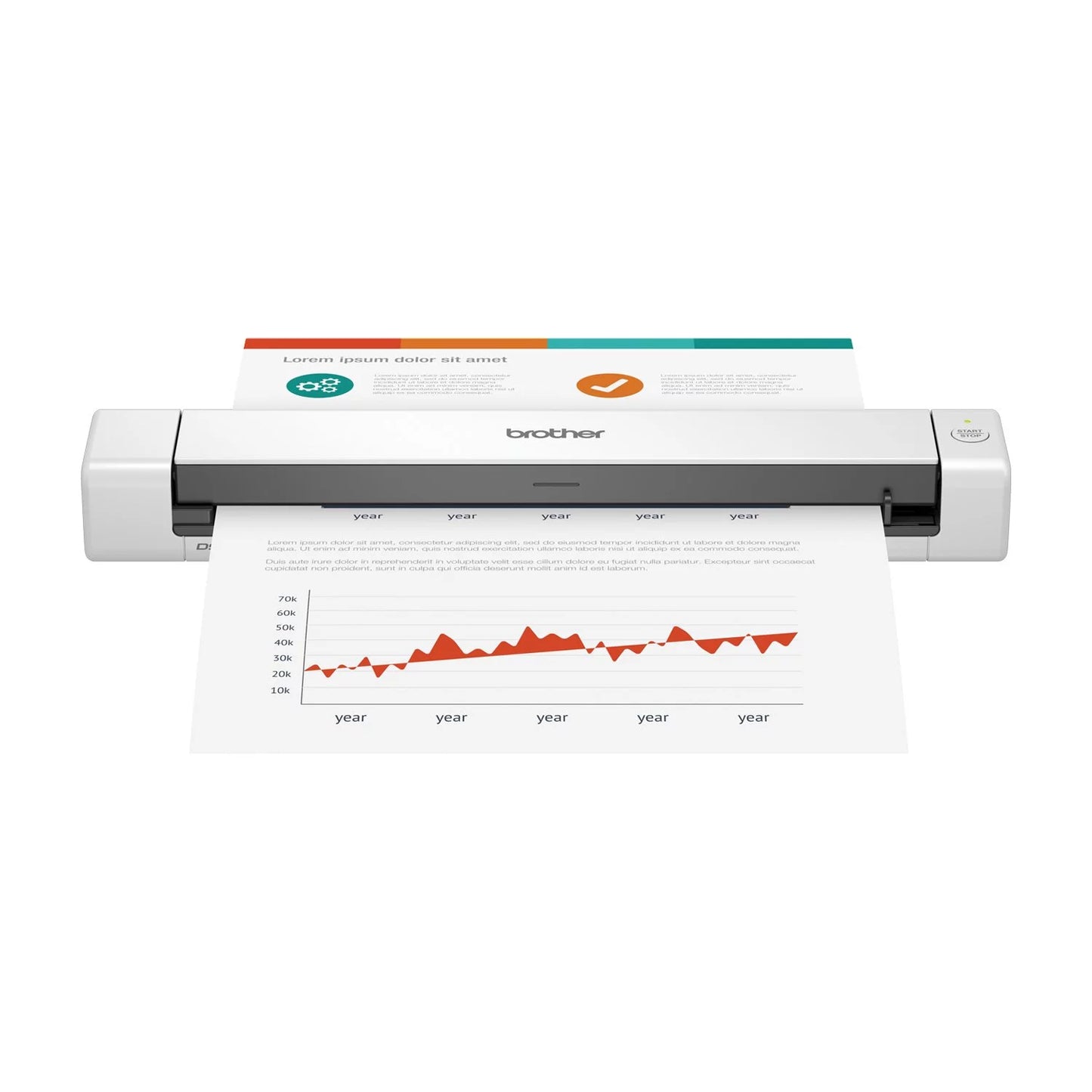 Brother Portable DS-635 Compact Mobile Document Scanner