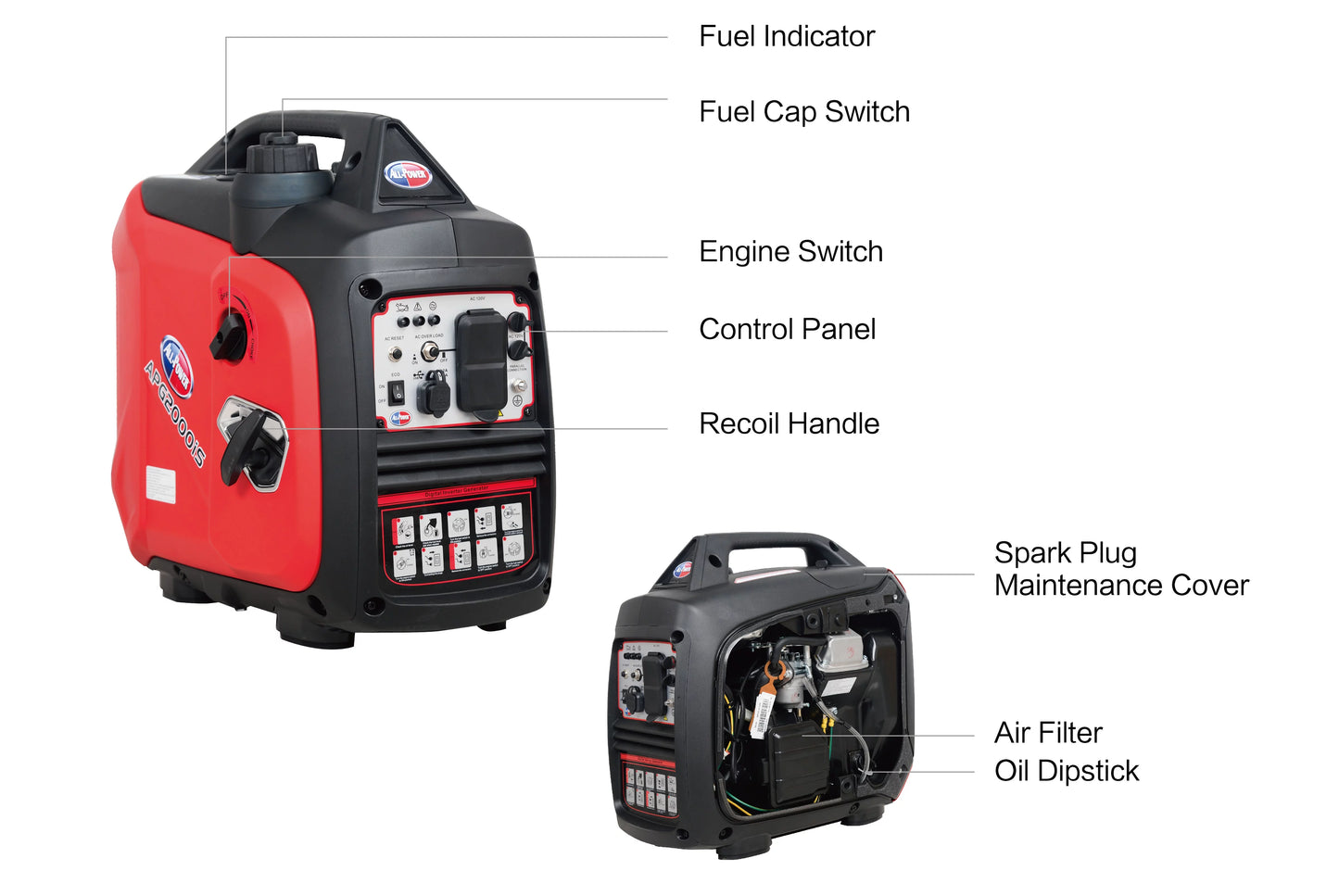 All-Power 2300 Watt Pull Cord Start Inverter Generator