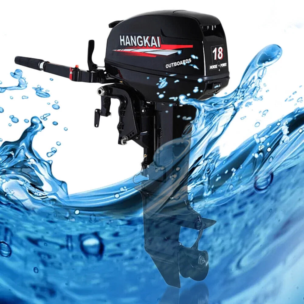 Wuzstar 18HP 2-Stroke Outboard Motor Fishing Boat Engine Short Shaft 40cm Water Cooling CDI System 246CC