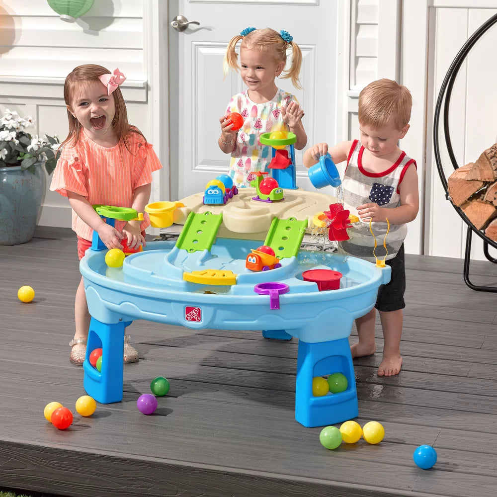 Step2 Ball Buddies Adventure Center Blue Plastic Water Table for Toddlers