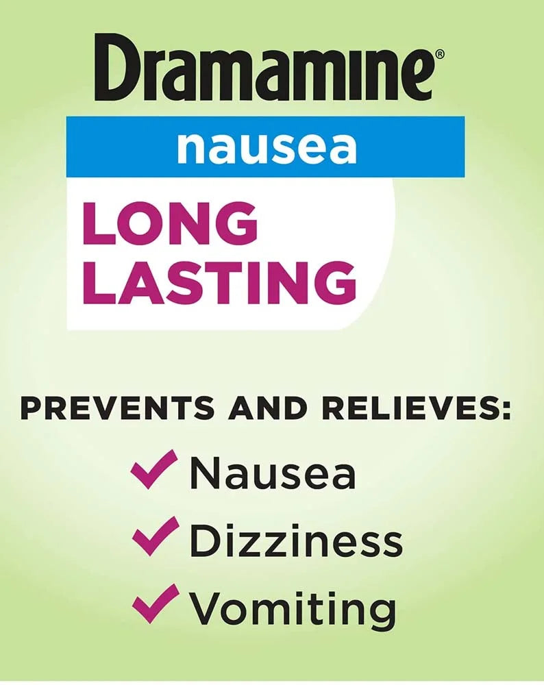 Dramamine Nausea Long Lasting, Nausea Relief, 10 Count