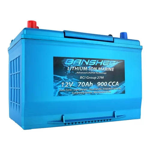 Deep Cycle Lithium-Ion RV Group 27 Dual Terminal Battery Replaces Optima D27M Blue Top 900CCA