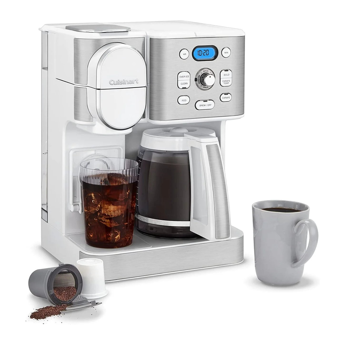 Cuisinart SS-16W Stainless Steel Coffee Center Combo Coffee Maker (White)