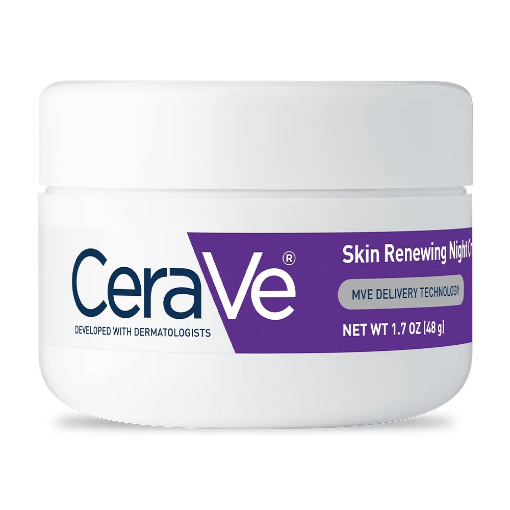 CeraVe Skin Renewing Face Night Cream with Peptide Complex &#038; Hyaluronic Acid for All Skin Types, 1.7 oz