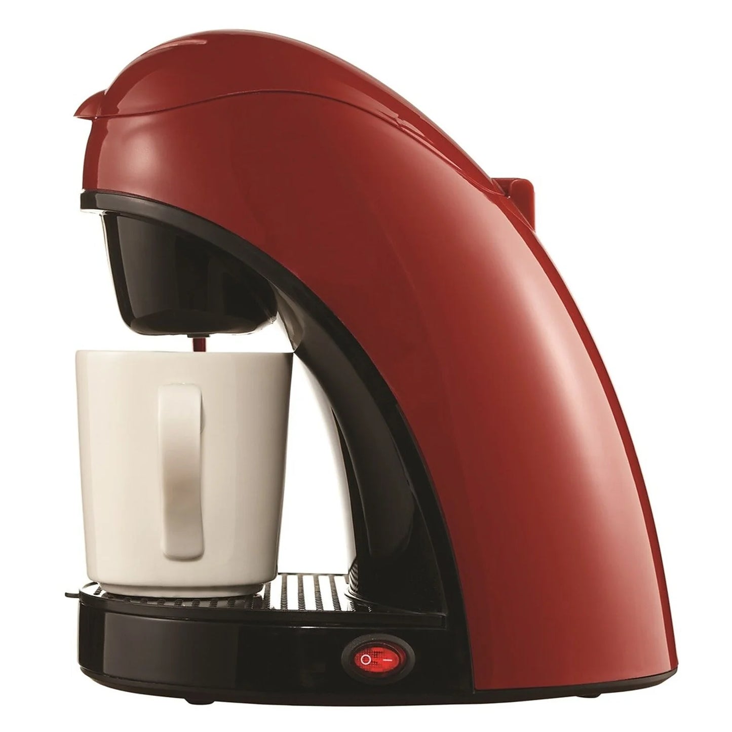 Brentwood Appliances New TS-112R Single Serve Coffee Maker with Ceramic Mug, Red