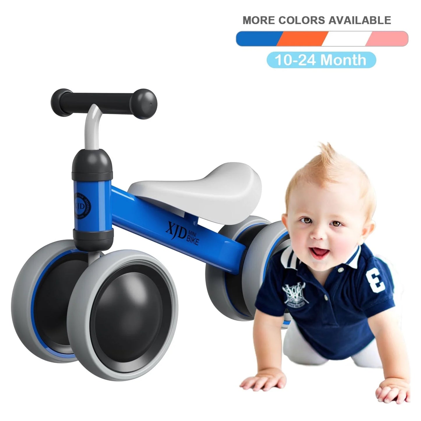 XJD Baby Balance Bike for 1 Year Old Boys Girls 12-24 Month Toddler Walker Bike,4 Wheels Kids First Bike, First Birthday Gifts