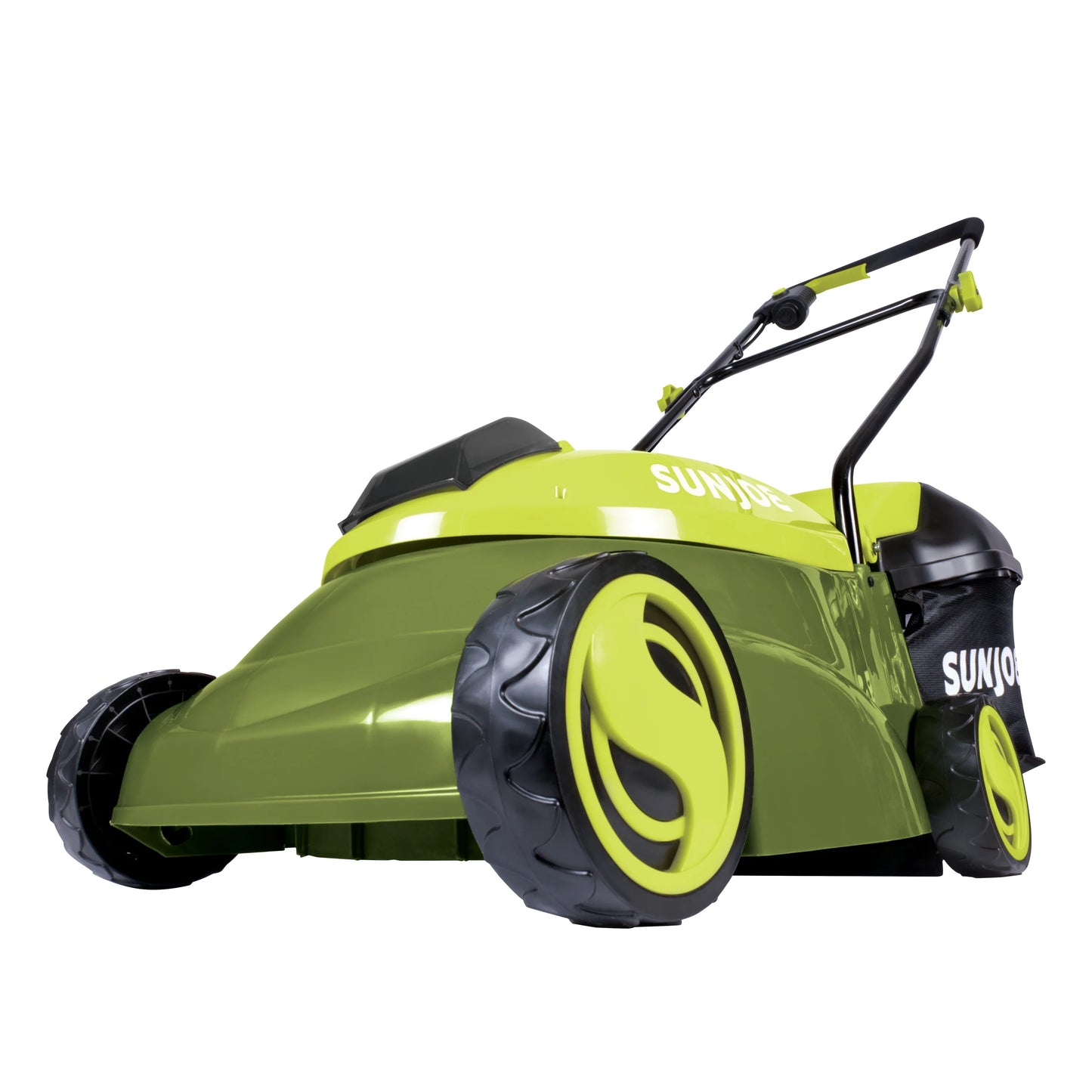 Sun Joe 28V Cordless 14&#8243; Brushless Push Lawn Mower, 3-Position, 4.0-Ah