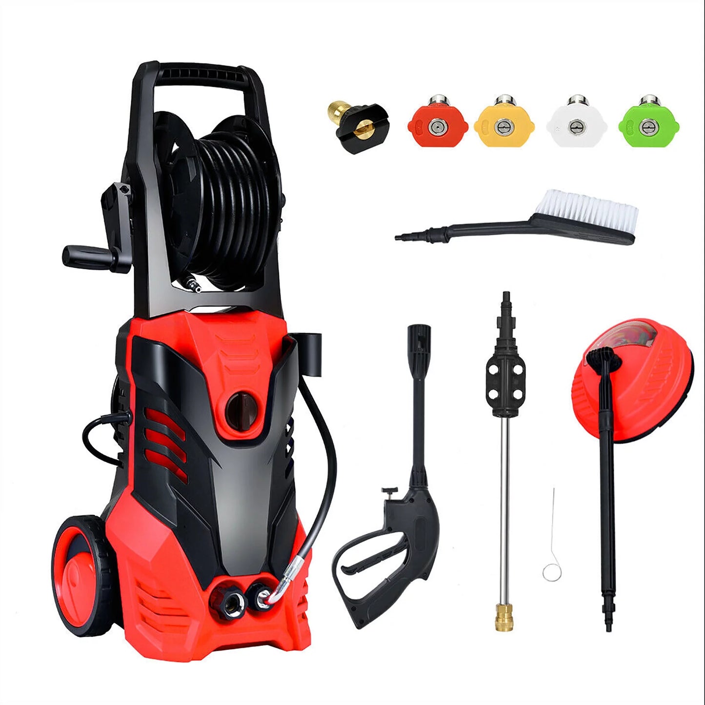 3000PSI Electric High Pressure Washer Machine 2 GPM 2000W w/ Deck Patio Cleaner