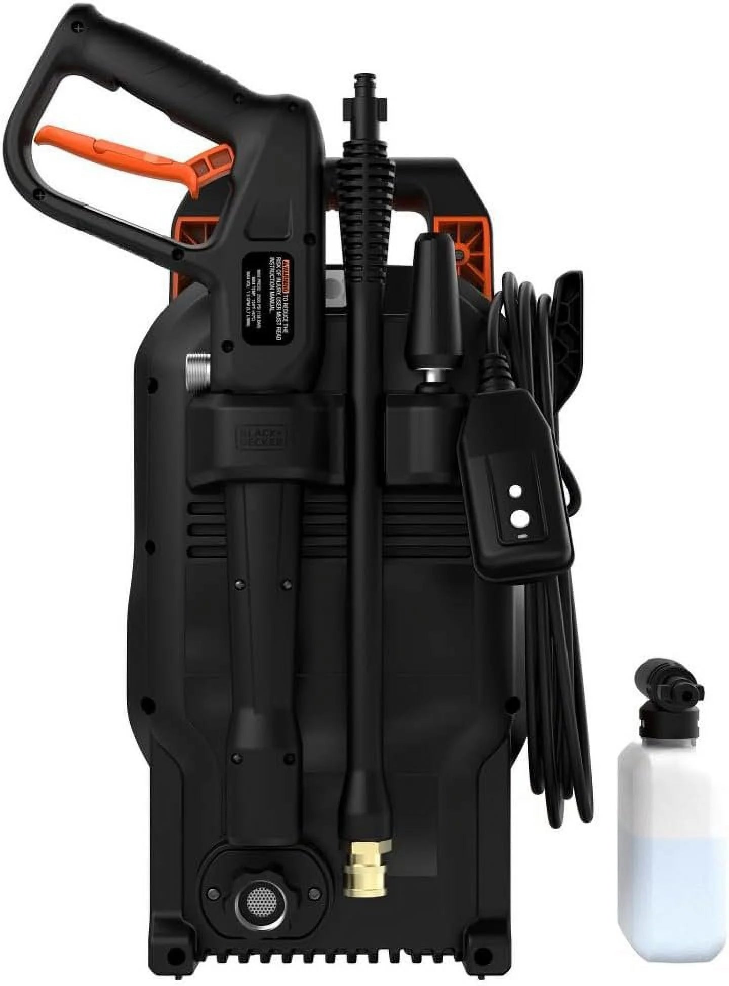 BLACK+DECKER Electric Pressure Washer, Cold Water, 1700 PSI, 1.2 GPM BEPW1700