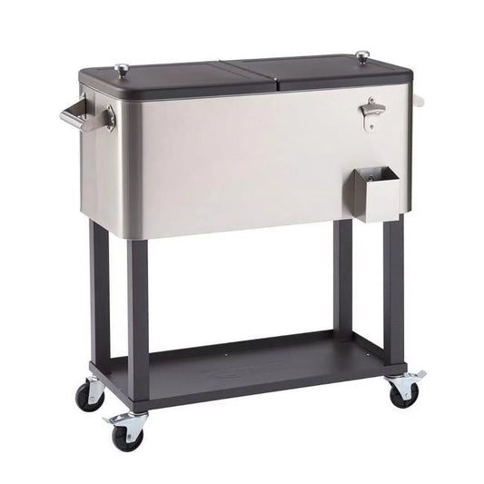 TRINITY 100 qt. Stainless Steel Cooler w/ Shelf