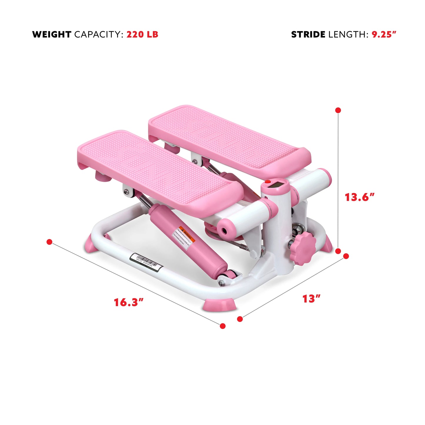 Sunny Health &#038; Fitness Total Body Pink Stepper Machine &#8211; P2000