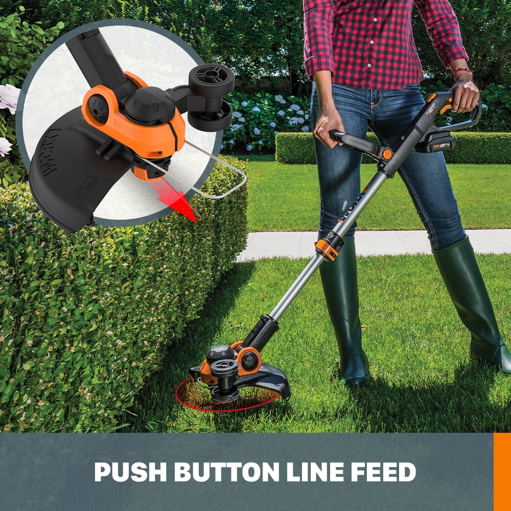 Worx WG931 Power Share 20V Cordless Grass Trimmer, Hedge Trimmer, &#038; Blower Combo (Batteries and Charger Included)