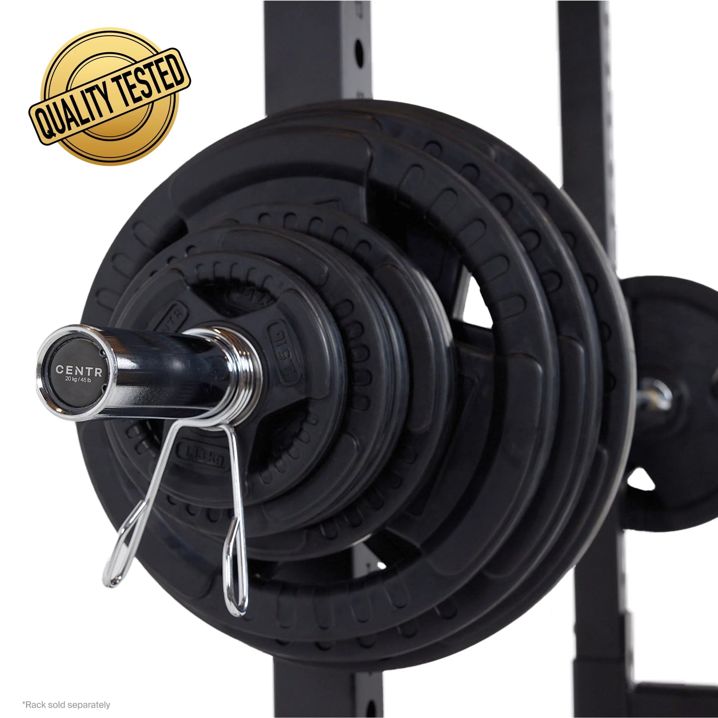 Centr By Chris Hemsworth Olympic Weight Set, 45 lbs Bar and 300 lbs Plates Included + 3-Month Membership