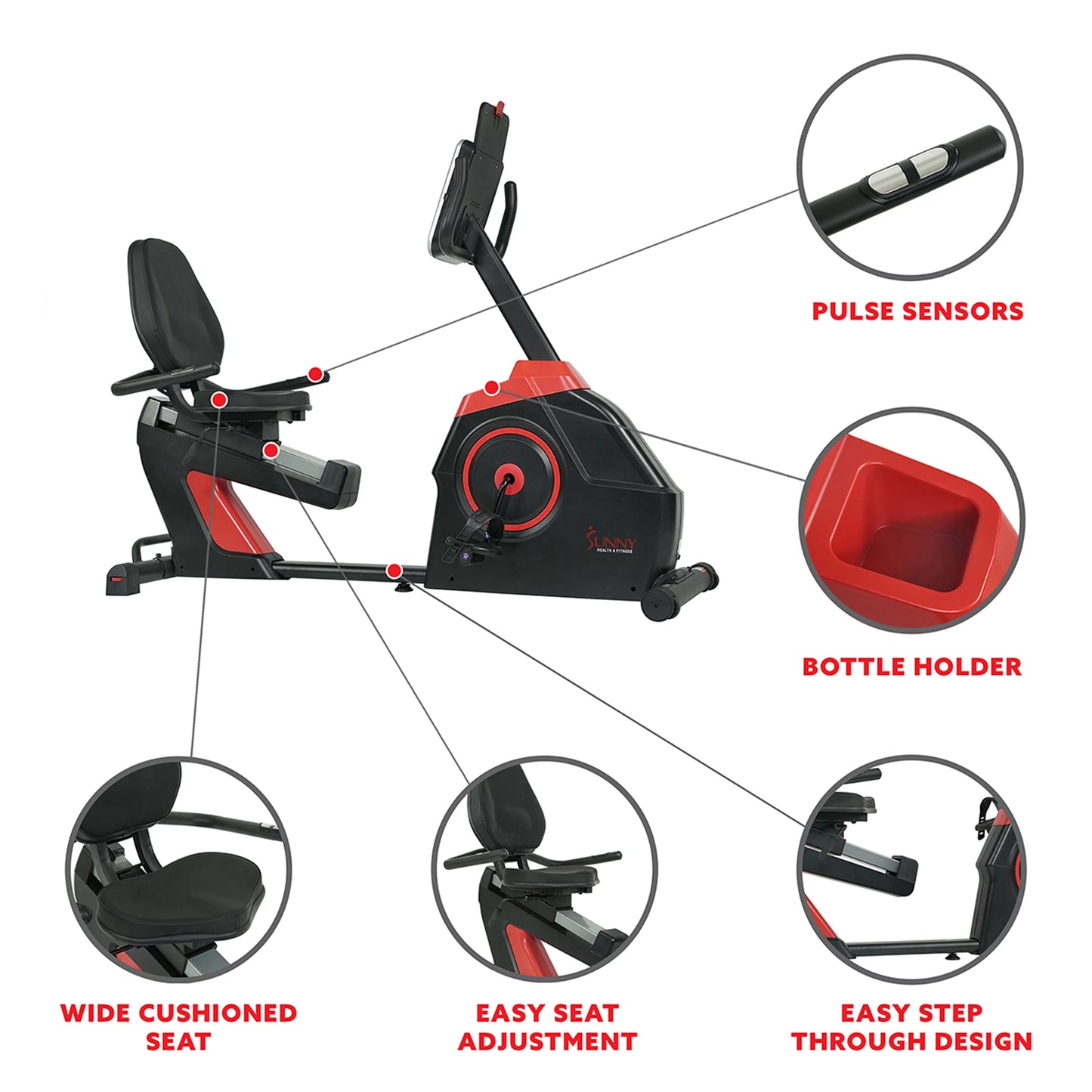 Sunny Health &#038; Fitness Evo-Fit Cardio Recumbent Bike &#8211; SF-RB4954