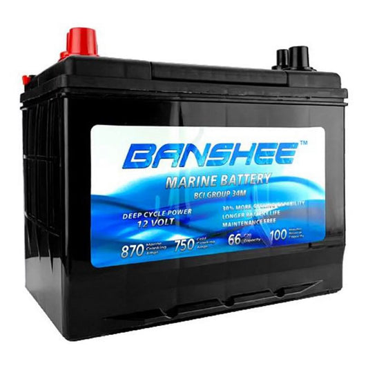 Banshee 34M-Banshee-100 Deep Cycle Battery for Replacement Optima Blue Top &#8211; Group Size 34