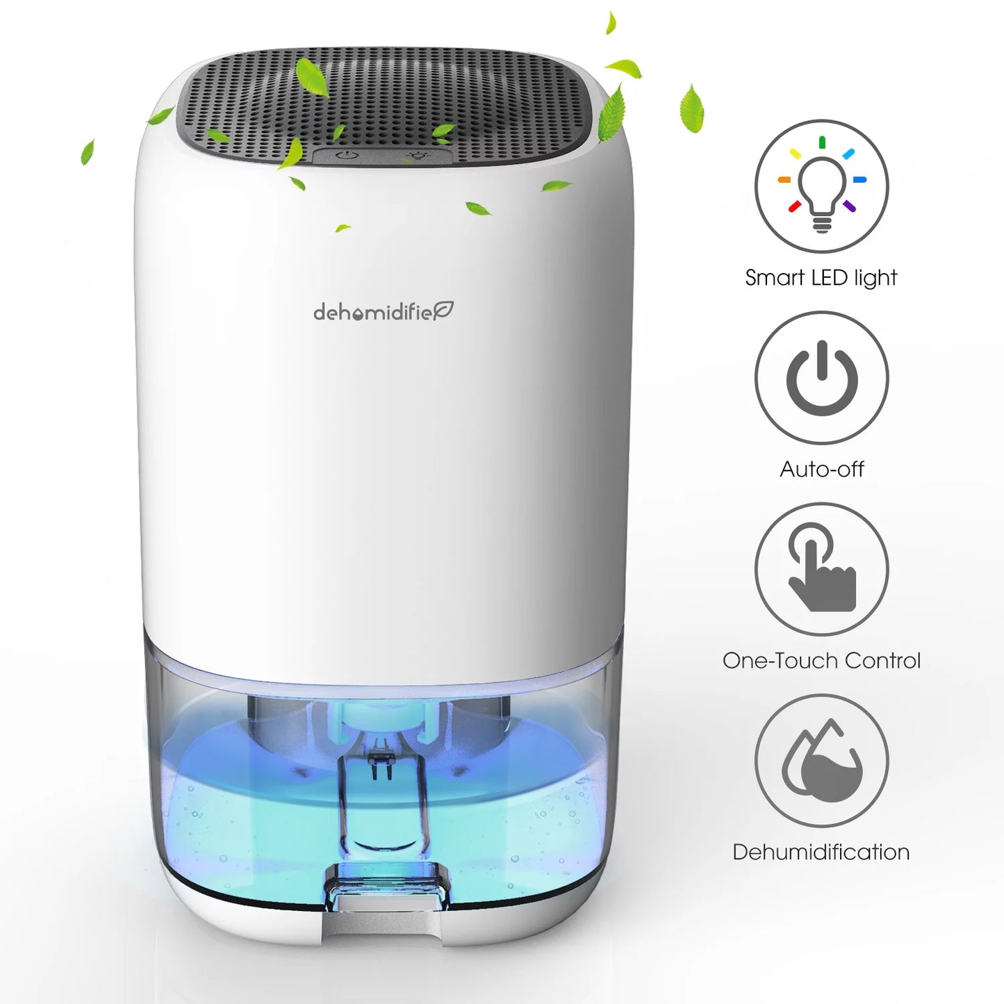 ALROCKET Dehumidifier Portable and Ultra Quiet with Automatic Defrosting for Home 1000ML(2200 Cubic Feet)