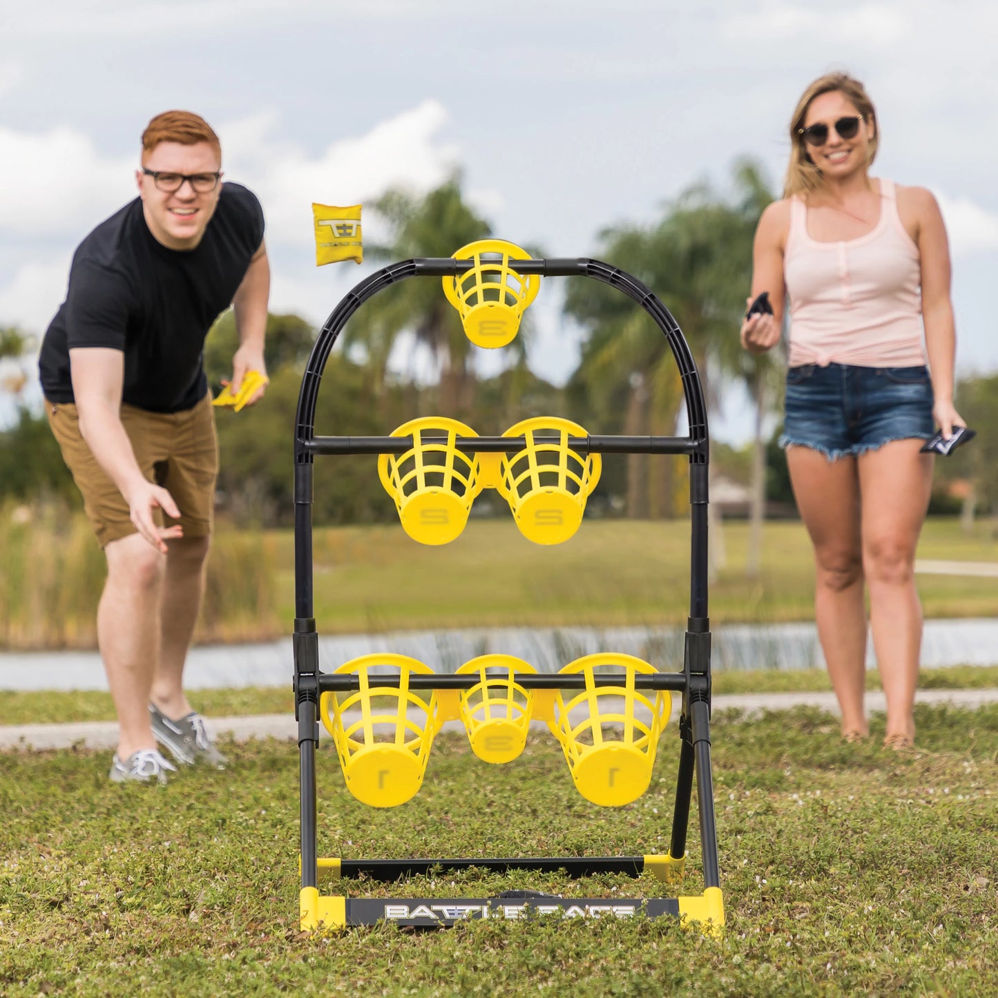 Battle Bags Outdoor Bean Bag Toss Game Set by EastPoint Sports &#8211; Cornhole Tossing Game