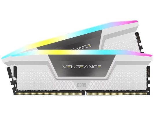 CORSAIR Vengeance RGB 32GB (2 x 16GB) 288-Pin PC RAM DDR5 6000 (PC5 48000) Desktop Memory Model CMH32GX5M2E6000C36W