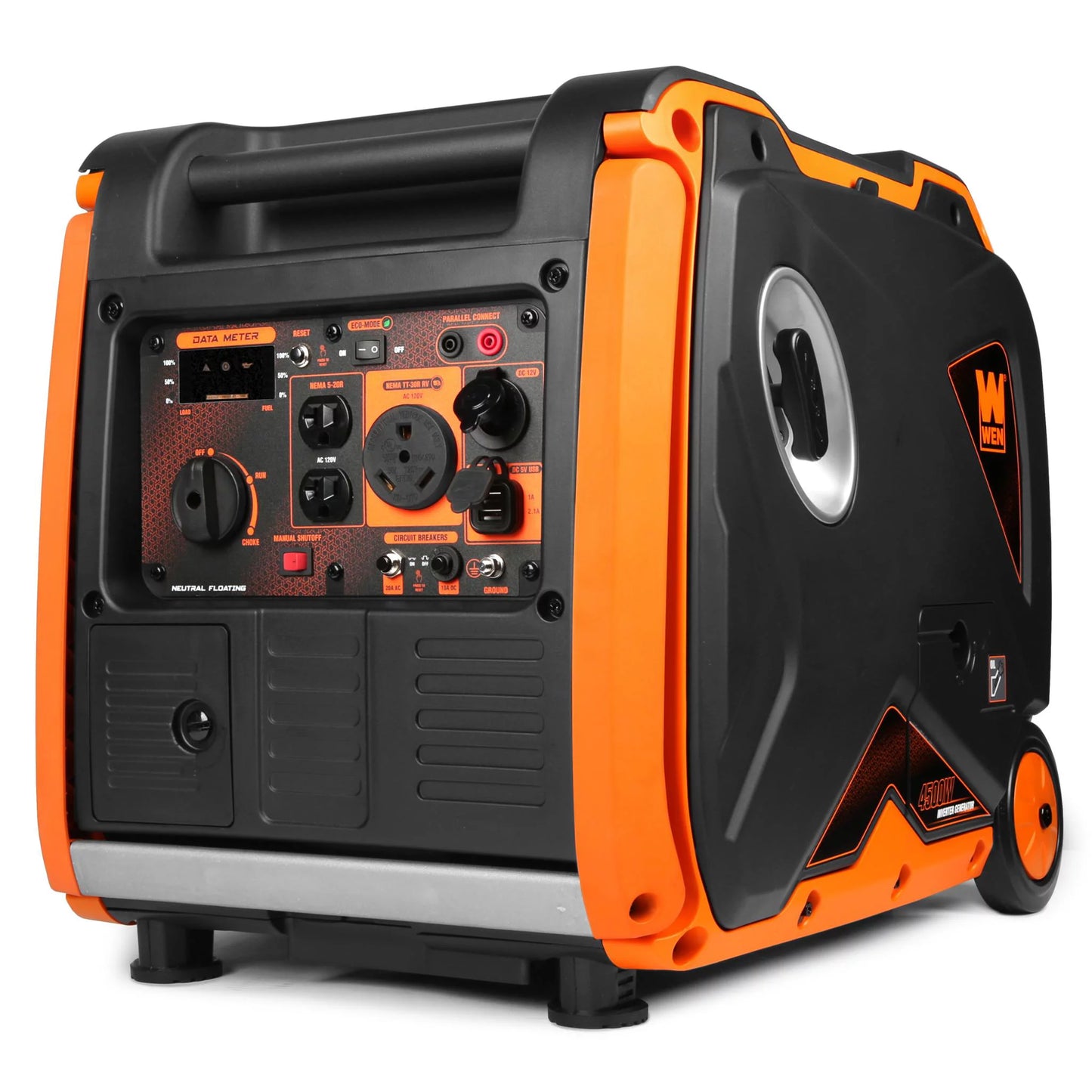 WEN Super Quiet 4500-Watt RV-Ready Portable Inverter Generator with Fuel Shut-Off