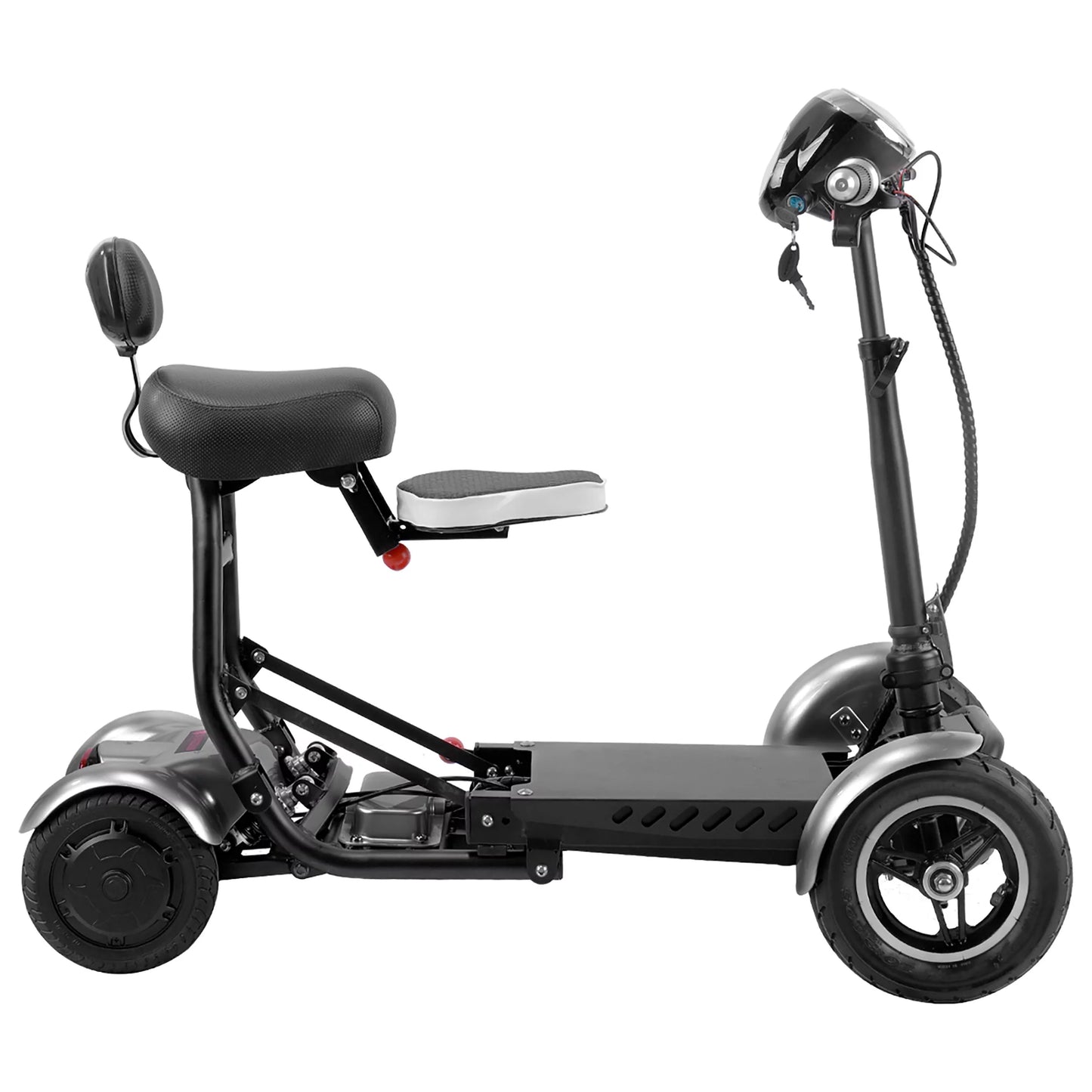 Bangeran 4 Wheel Foldable Electric Scooter, Adjustable Handlebar Up to 12 Miles &#8211; Carbonfiber